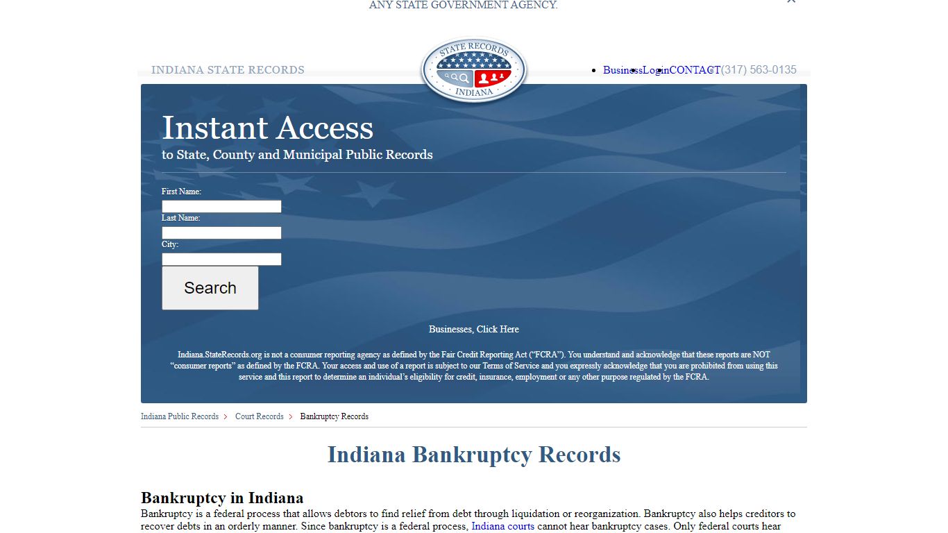 Indiana Bankruptcy Records | StateRecords.org